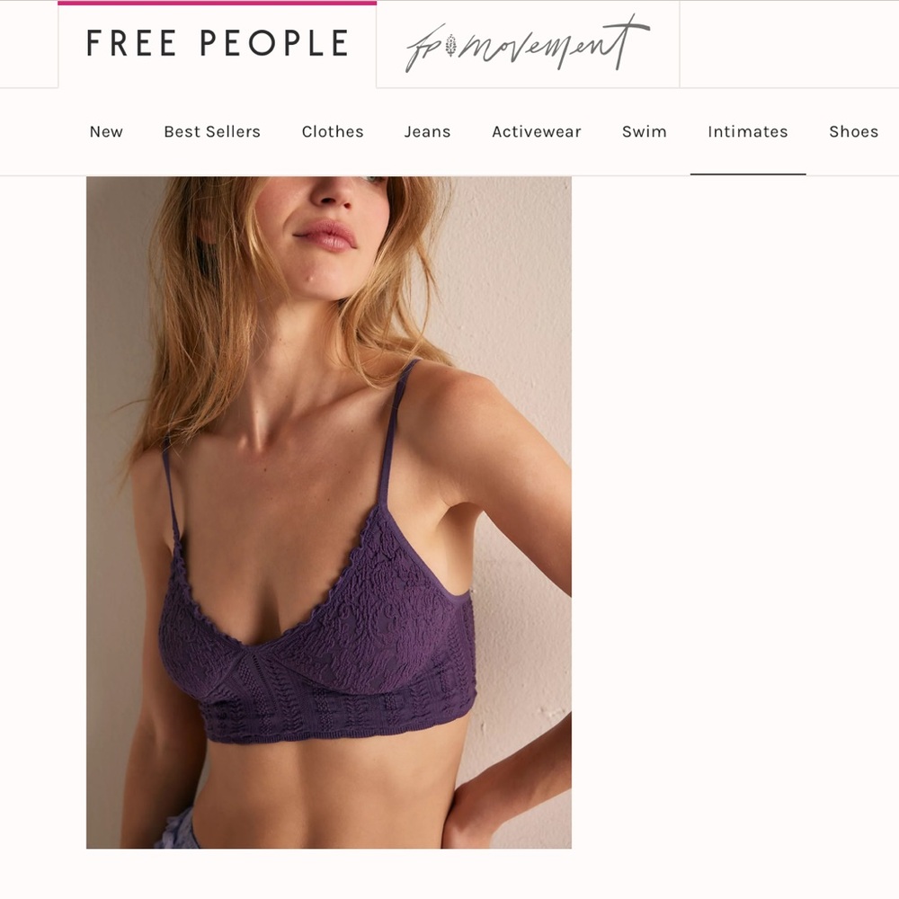 NWT-Free People Intimately Heirloom Seamless Bralette
